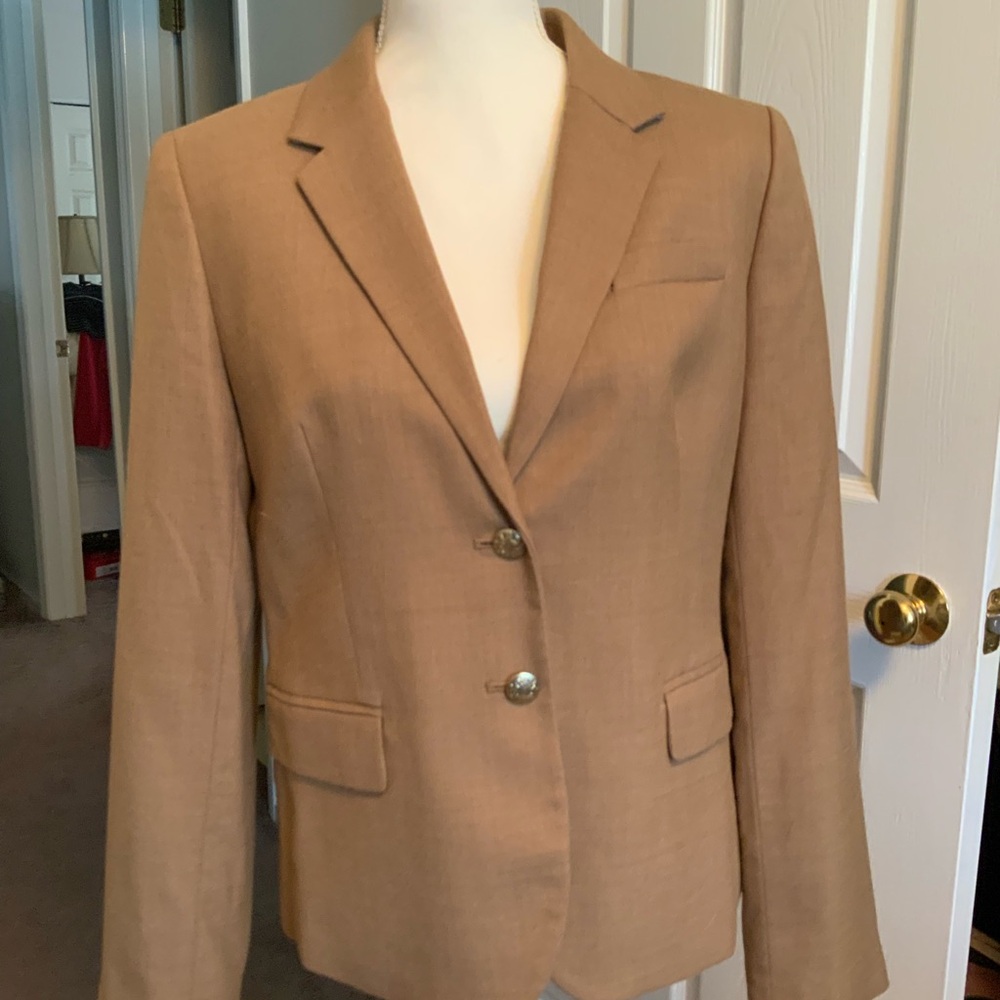 J. Crew Tan Blazer with Notched Lapels
